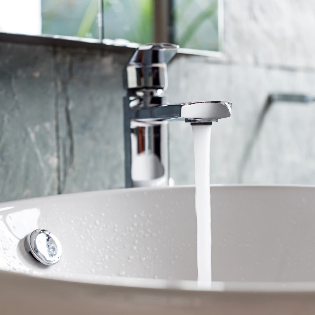 Bathroom faucet running